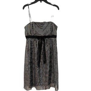 Jessica McClintock For Gunne Sax Womens Dress Size 7 Y2K Bow Babydoll Homecoming